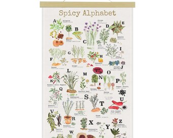 Spicy Alphabet Cotton Decorative and/or Useful Tea Towel - 18" x 30"