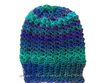 Lacie Darling Slouch Hat, crochet pattern, pdf instant download,  DIY, crochet headband pattern, lace, original design, slouchy hat pattern