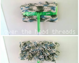 Patrón de crochet para funda de trapeador y plumero ecológico Swiffer (descarga digital)