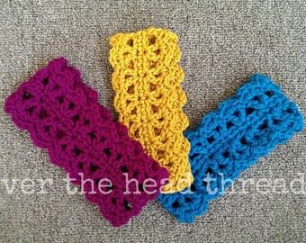 Lacie Darling Headband II, crochet pattern, pdf instant download, nine sizes included, DIY, crochet headband pattern