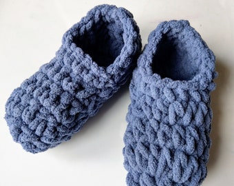 Oh So Plush House Slippers blanket yarn Crochet slipper | Etsy