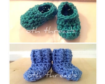 Newborn Slippers, Baby Booties Pattern, Baby Slippers Pattern, Booties Pattern, Crochet Pattern, Newborn Booties, Instant PDF download, DIY