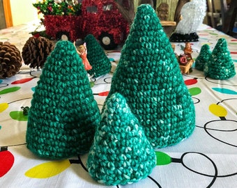 Winter Tree-O, Crochet Trees, Crochet Christmas, Crocheted Decorations, Winter Trees, Crocheted Trees, Table Centerpiece