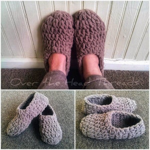 Oh So Plush! House Slippers, blanket yarn, Crochet, slipper pattern, simple, beginner, chunky yarn, soft, cozy, quick, hygge, easy, pdf file