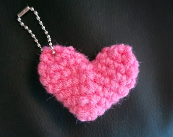 Keychain My Heart, crochet heart pattern, valentine's day, classmate, gift idea, stuffed heart, amigurumi keychain, PDF download, easy, cute