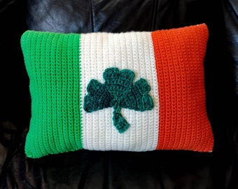 Irish Flag Pillow, Crochet Pillow Pattern, PDF Download, DIY, Pattern ONLY, St. Patrick’s Day, St. Paddy’s Day, Crochet Pillow Pattern