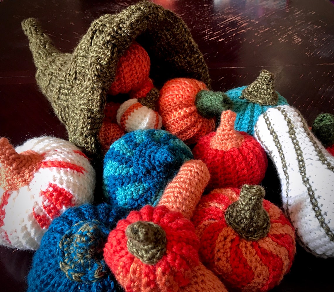 Thanksgiving Cornucopia Crochet Pattern Instant Download PDF Etsy