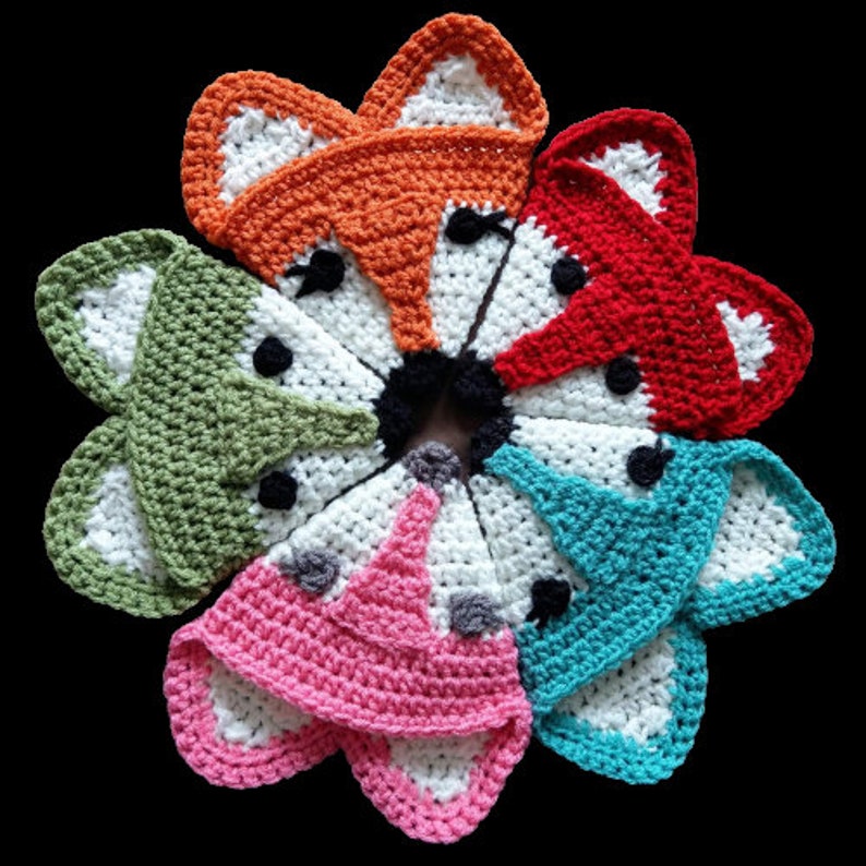 Foxy Pockets, Crochet Pattern, Gift Bag, Gift Basket, Baby Shower, fox pouch, fox bag, Fox Pocket, PDF, instant download, treat pouch, diy image 2