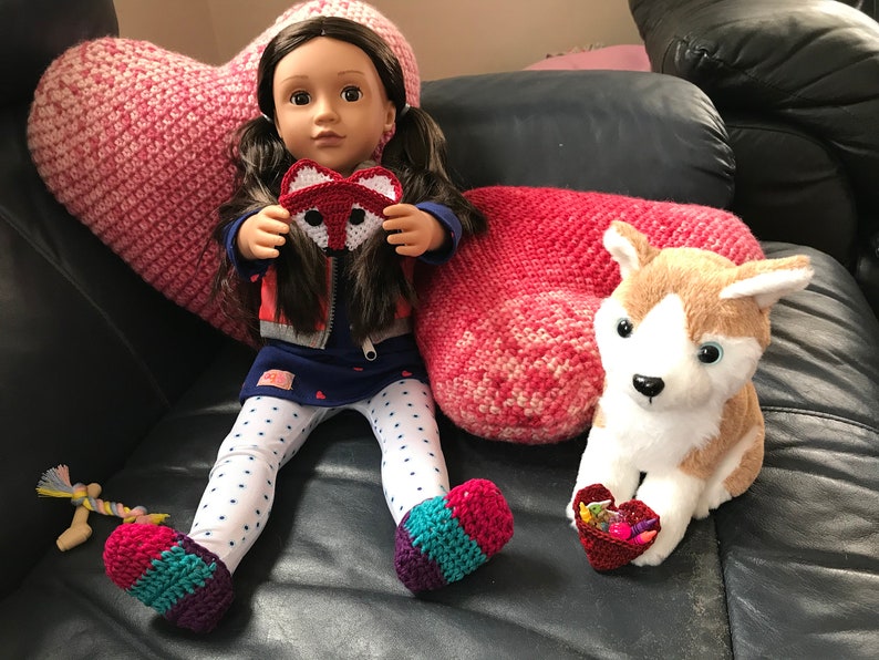 doll shoes doll accessories 18 inch doll clothes Doll Slippers Instant Download pdf Oh So Plush Doll Slippers Crochet Pattern Only