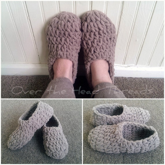 Easy crochet house slippers hot sale