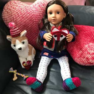 Oh So Plush Doll Slippers, Crochet Pattern Only, Instant Download, Doll Slippers, 18 inch doll clothes, doll shoes, doll accessories, pdf