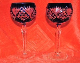 Two Goldenger 8 inch Goblets Made in Romania