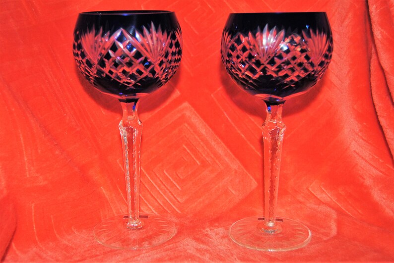 Two Goldenger 8 inch Goblets Made in Romania image 1