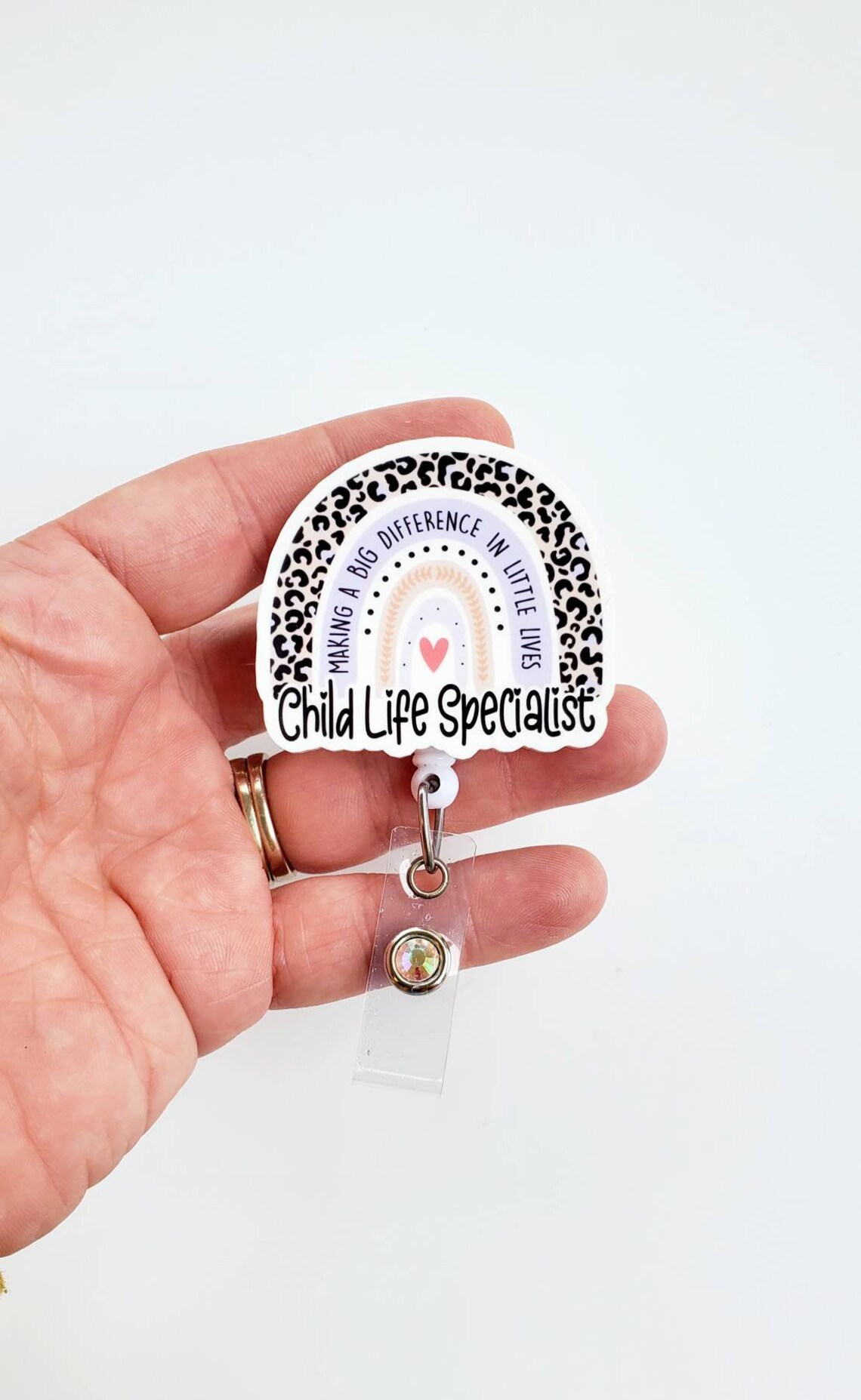 Child Life Specialist Badge Reel Rainbow Child Life Etsy