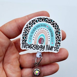 Neurology Nurse Badge Reel |  Neurology Badge |  Neurology RN Badge | Neurology Nurse Gift | Neurology Nurse Retractable Badge Reel