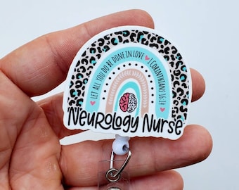 Neurology Nurse Badge Reel |  Neurology Badge |  Neurology RN Badge | Neurology Nurse Gift | Neurology Nurse Retractable Badge Reel
