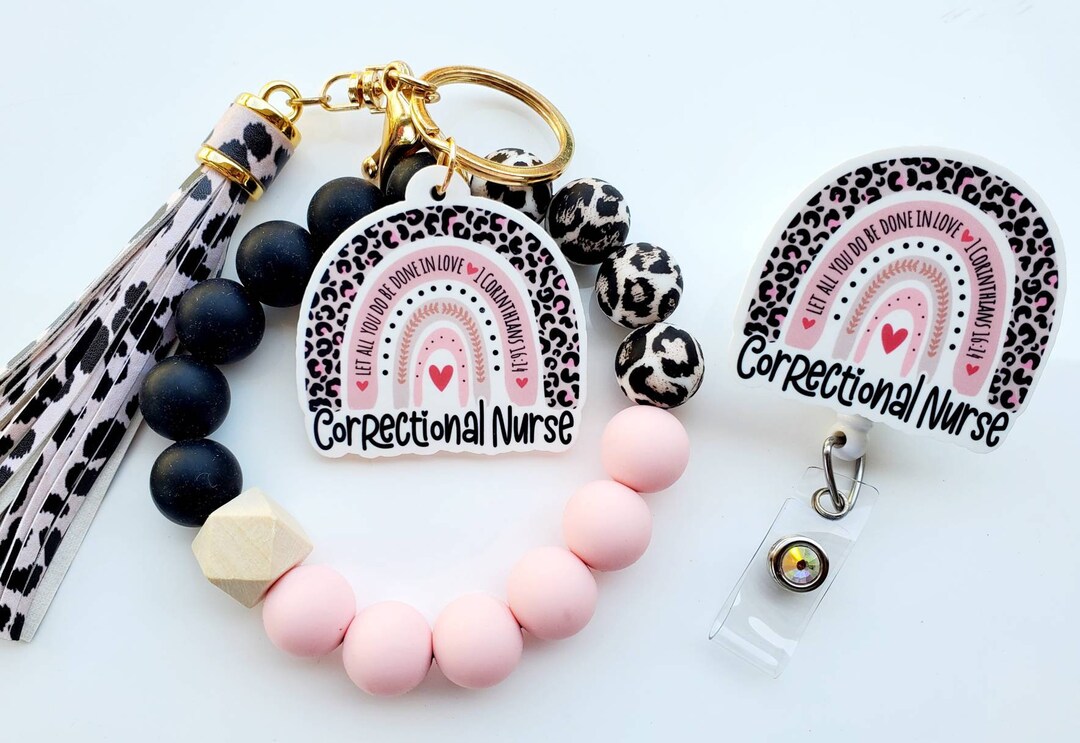 Correctional Nurse Gift Set | Correctional Nurse Badge Reel and ...