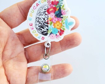 Stroke Educator Badge | Stroke Badge | Brain Badge Reel | Stroke  Educator Gift | Stroke Educator | Badge ID Holder