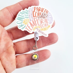 Neurology Nurse Badge | Brain Anatomy Badge | Nursing Student Badge | Neuro Badge