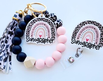 Sonographer Badge Reel | Sonographer Wristlet | Sonographer Gift Set
