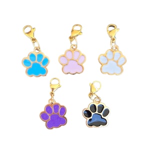 Dog Paw Badge Reel Charm | Badge Buddy Charm | Dog Paw Print Charm | Dog Enamel Paw Print Badge Charm | Badge Reel Charm | Nurse Accessories