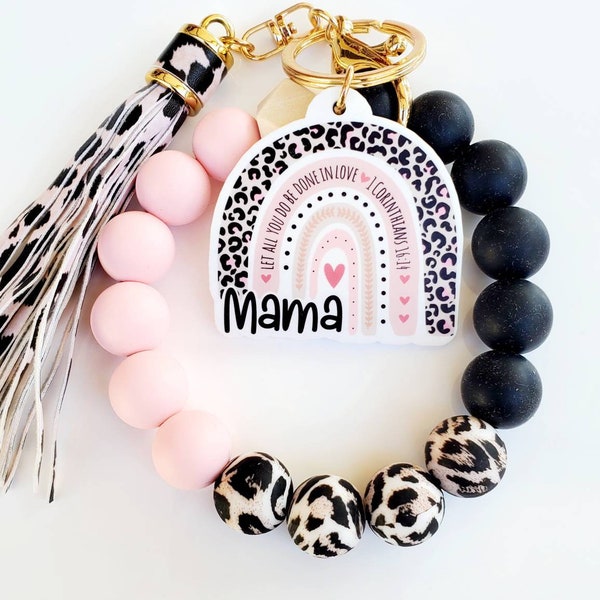 Mama Wristlet | Mama Wrist Keychain Holder | Mama Gift  | Gigi Wristlet | Nana Wristlet | Mimi Wristlet