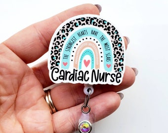 Cardiac Nurse Badge Reel | Cardiac ID Badge | Retractable Badge Reel | Cardiac Nurse