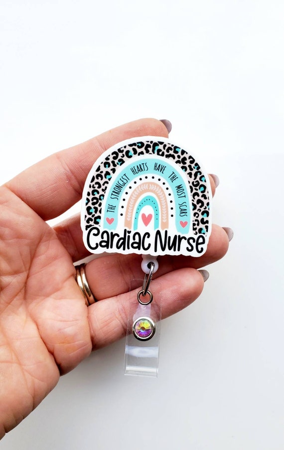 Cardiac Nurse Badge Reel Cardiac ID Badge Retractable Badge Reel