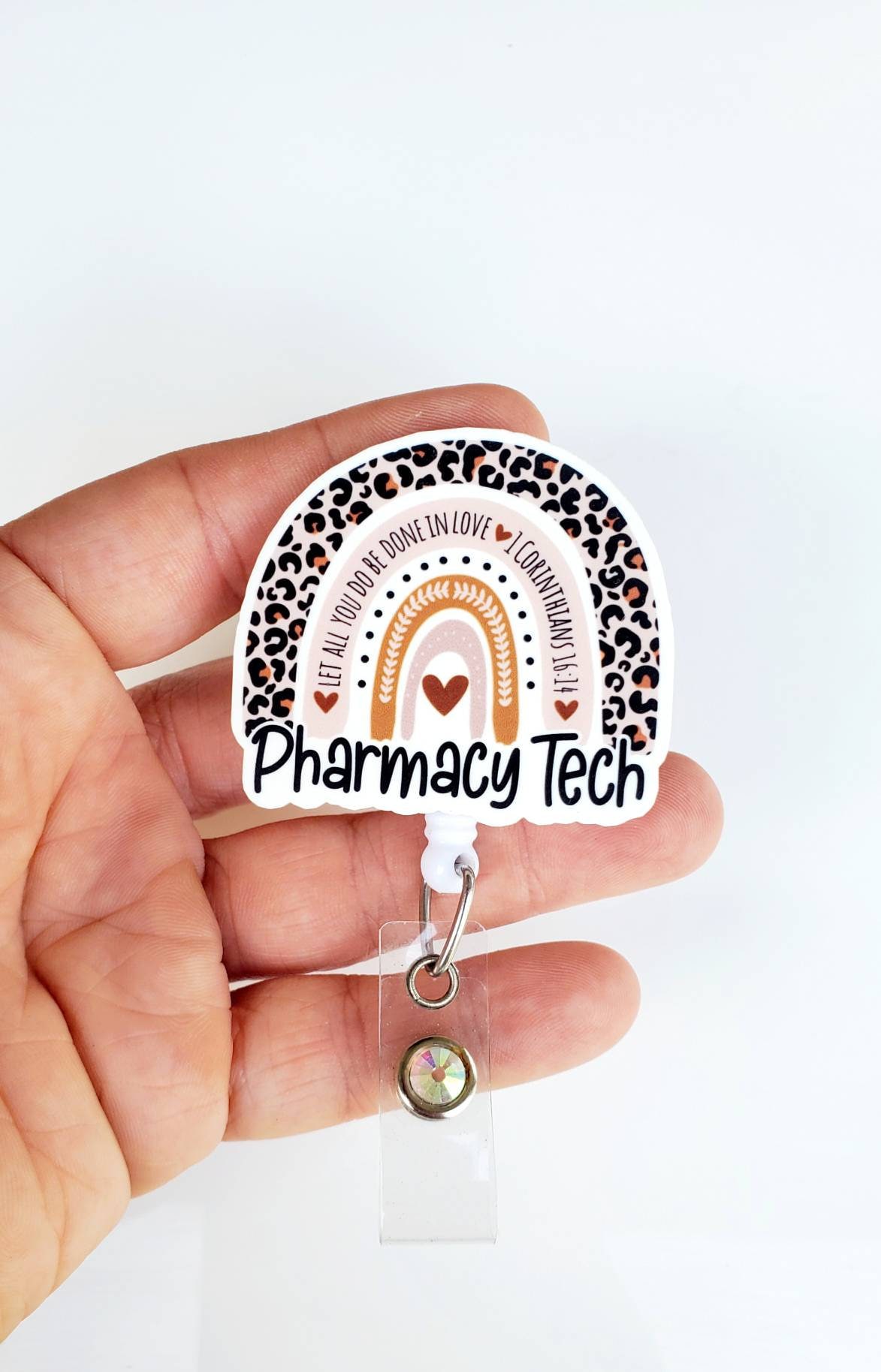 Pharmacy Tech Badge Reel | Rainbow Badge Reel | Pharmacy Lanyard | Pharmacy Gift