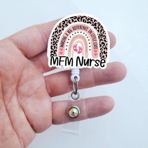 MFM Nurse Badge Reel | Mfm  Rn Badge Reel | MFM Nurse Gift | High risk OB Nurse | Nicu Nurse Badge Reel | Mfm Nurse Appreciation
