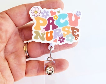 Pacu Nurse Badge Reel |  Badge Reel | Cute Pacu Nurse Badge Reel | Pacu Nurse ID Holder | Pacu RN Gift | Pacu Lanyard | Pacu Carabiner