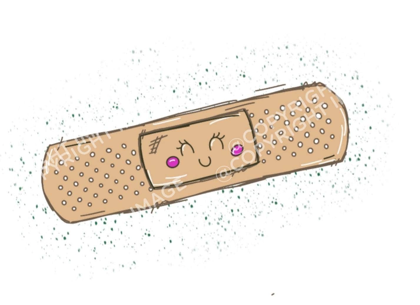 Cute Bandaid Png Smily Face Bandaid Clip Art Bandaid for - Etsy