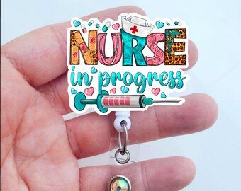 Nurse In Progress Badge Reel |Nursing Student | Nurse In Progress Badge Reel | Nursing Student Carabiner | Nursing Student Gift