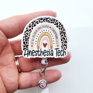 Anesthesia Anesthesiologist ID Badge Reel, Intubation Badge, CRNA