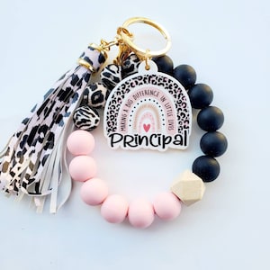 Principal Keychain | Principal Wrist Keychain Holder | Principal Wristlet | Principal Gift | Cute Principal Bracelet | Silicone Wristlets