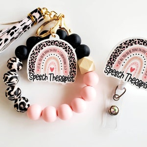 Speech Therapist Badge Reel | Speech Therapist Wristlet | Speech Therapist Gift Set