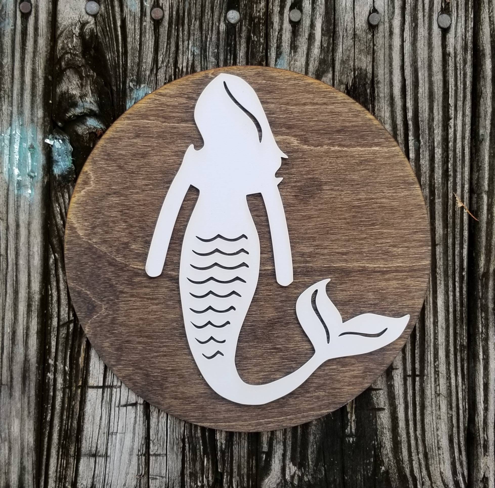 Mermaid womens bathroom sign/Mermaid sign | Etsy
