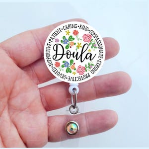 Doula Badge Reel | Retractable Doula Badge | Doula Healthcare Worker Badge | Doula Gift | Birthing Gift