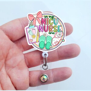In My Nicu Nurse Era Badge Reel | Nicu Nurse Badge | Nicu ID Badge Holder | Nicu RN Gift | Badge ID Holder |  Nicu Badge Pull | Badge Reel