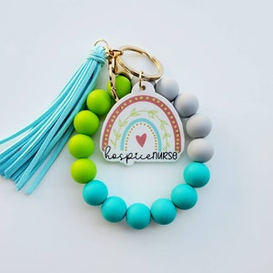 Hospice Nurse Keychain | Hospice Nurse Wrist Keychain Holder | Hospic Wristlet | Hopsice Worker Gift