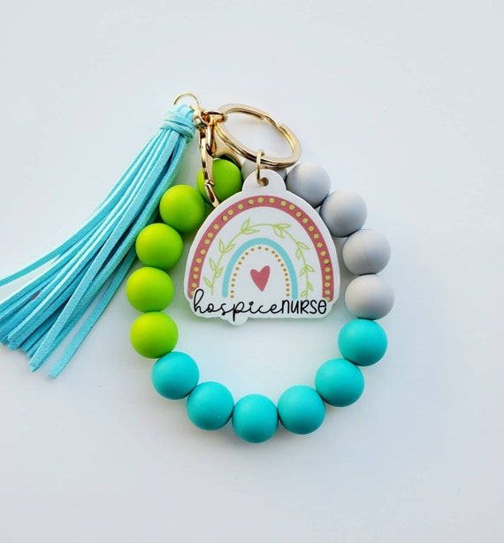 Hospice Nurse Keychain | Hospice Nurse Wrist Keychain Holder | Hospic Wristlet | Hopsice Worker Gift