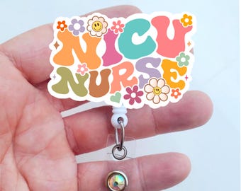 Nicu Nurse Badge | Nicu Nurse Rainbow Badge | Nicu Nurse Gift | Nicu Badge Reel | Nicu Worker | Nicu gift | Registered Nurse Badge