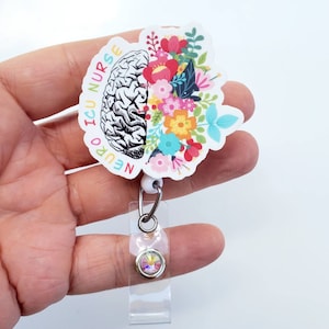 Neuro ICU Nurse Badge Reel | Neuro ICU Nurse Lanyard | Neuro ICU Alligator Clip | Neuro Gift | Neuro Brain Badge Reel | Neuro Crew | Neuro