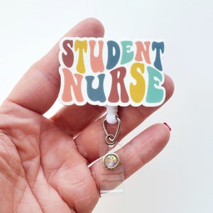 Student Nurse Badge | Student Nurse Rainbow Badge | Student Nurse Gift | Student Badge Reel | Future Nurse Badge | Nursing Student Badge