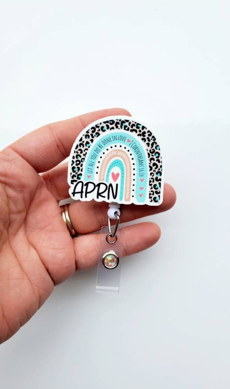 Advanced Practice Registered Nurse Badge Reel | APRN Badge Reel | APRN Gift | Badge ID Holder | Acrylic Badge Reel image 2
