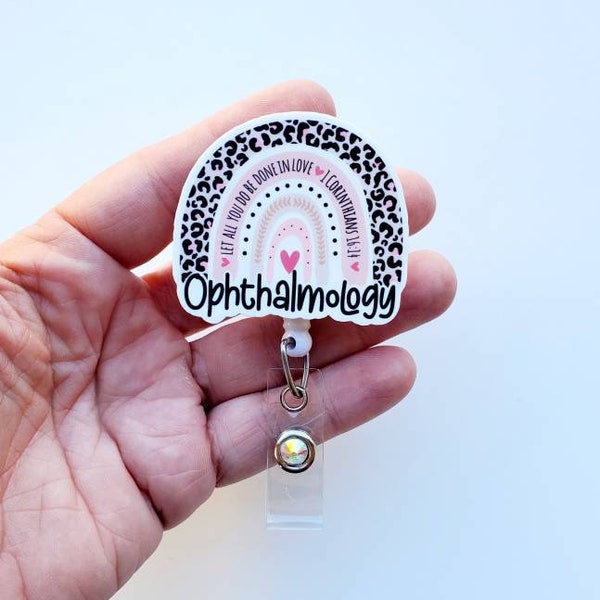 Ophthalmology Rainbow Badge Reel | Ophthalmologist Badge