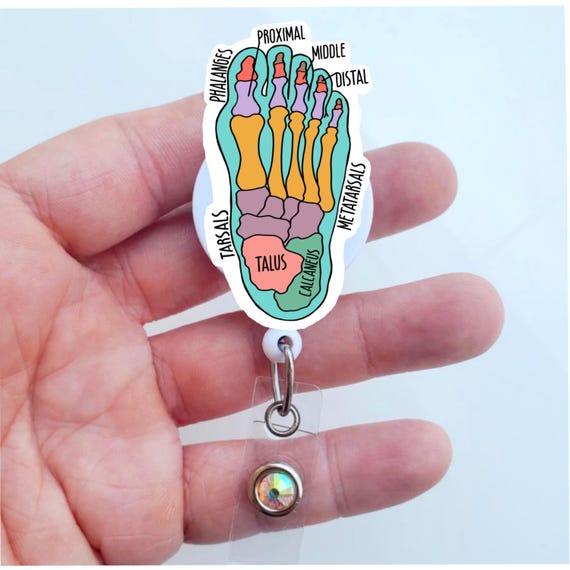 Foot Anatomy Badge | Foot Sugeon  Badge | Nursing Student Badge |  Nurse Grad Gift | Podiatry Badge | Badge ID Holder