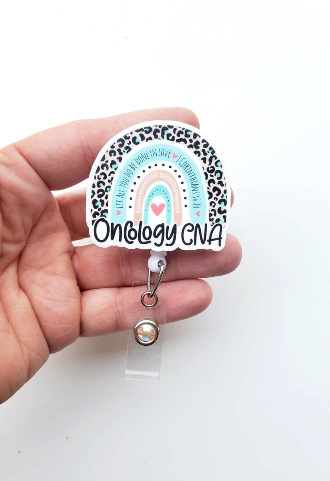 Oncology CNA Badge | Oncology CNA Rainbow Badge | Oncology CNA Gift