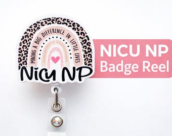 NICU NP Badge Reel, Nicu Nurse Practitioner Badge, NNP Badge Reel, Rainbow Nicu Badge, Nurse Practitioner Gift, Nicu Nurse Gift
