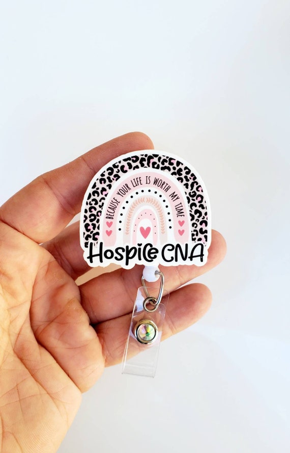 Hospice CNA Badge Reel | Hospice Badge Reel | Retractable Hospice Rainbow Badge Reel